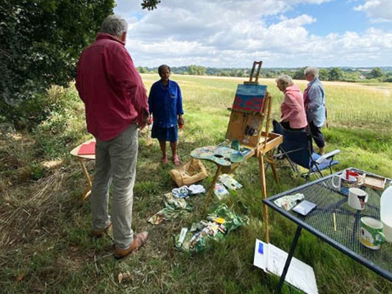 eden valley artists gathering painting outdoors